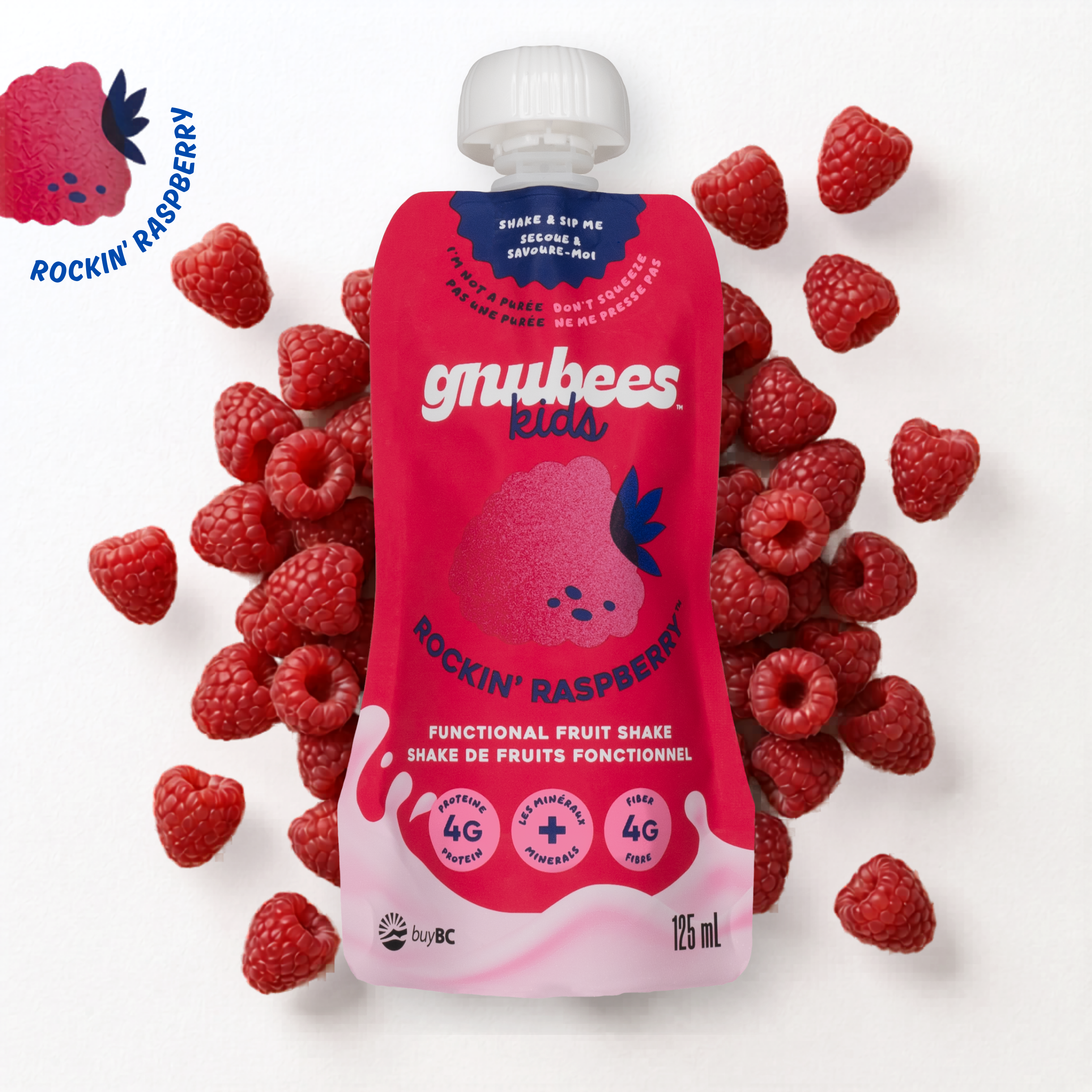 Rockin Raspberry Gnubees Kids 24 pack